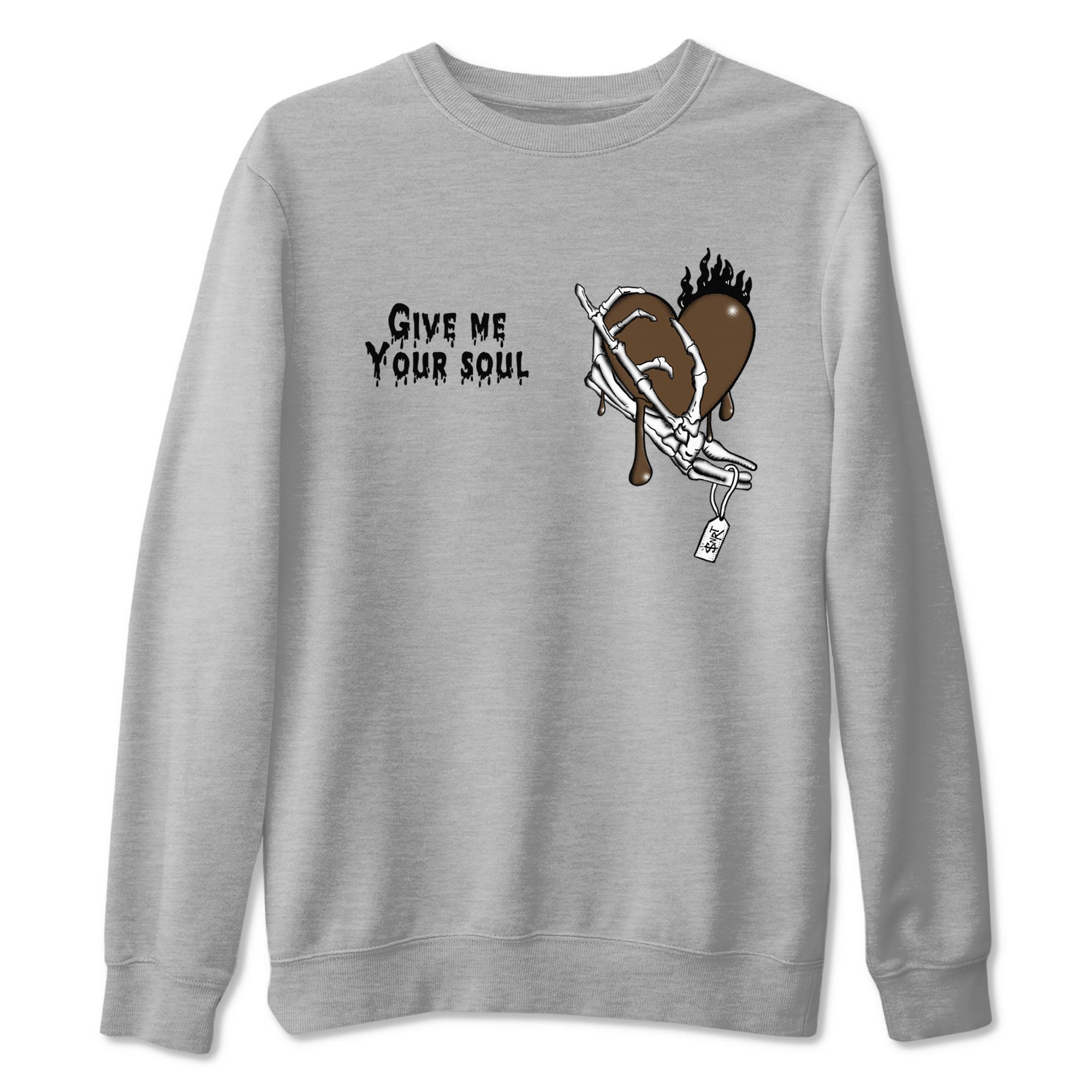 1s Mocha shirts to match jordans Give Me Your Soul unique Halloween sneaker tee Air Jordan 1 Mocha SNRT Sneaker Release Tees unisex cotton Heather Grey 2 crew neck shirts