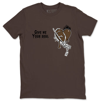 1s Mocha shirts to match jordans Give Me Your Soul unique Halloween sneaker tee Air Jordan 1 Mocha SNRT Sneaker Release Tees unisex cotton Dark Chocolate 2 crew neck shirts