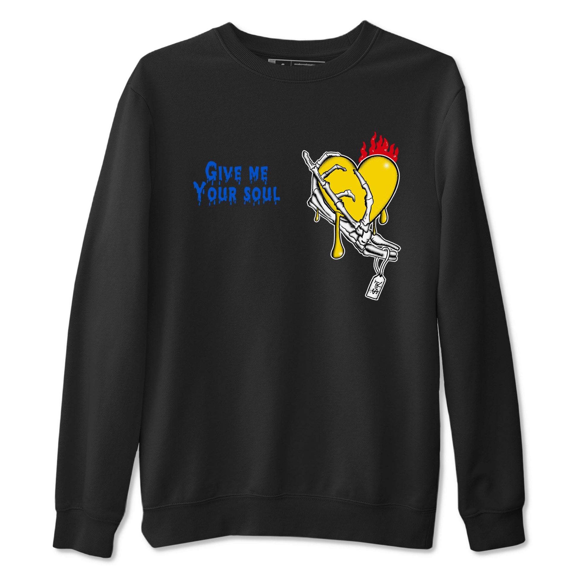 1s Travis Scott Canary shirts to match jordans Give Me Your Soul unique Halloween sneaker tee Air Jordan 1 Travis Scott Canary SNRT Sneaker Release Tees unisex cotton Black 2 crew neck shirts