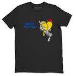 1s Travis Scott Canary shirts to match jordans Give Me Your Soul unique Halloween sneaker tee Air Jordan 1 Travis Scott Canary SNRT Sneaker Release Tees unisex cotton Black 2 crew neck shirts