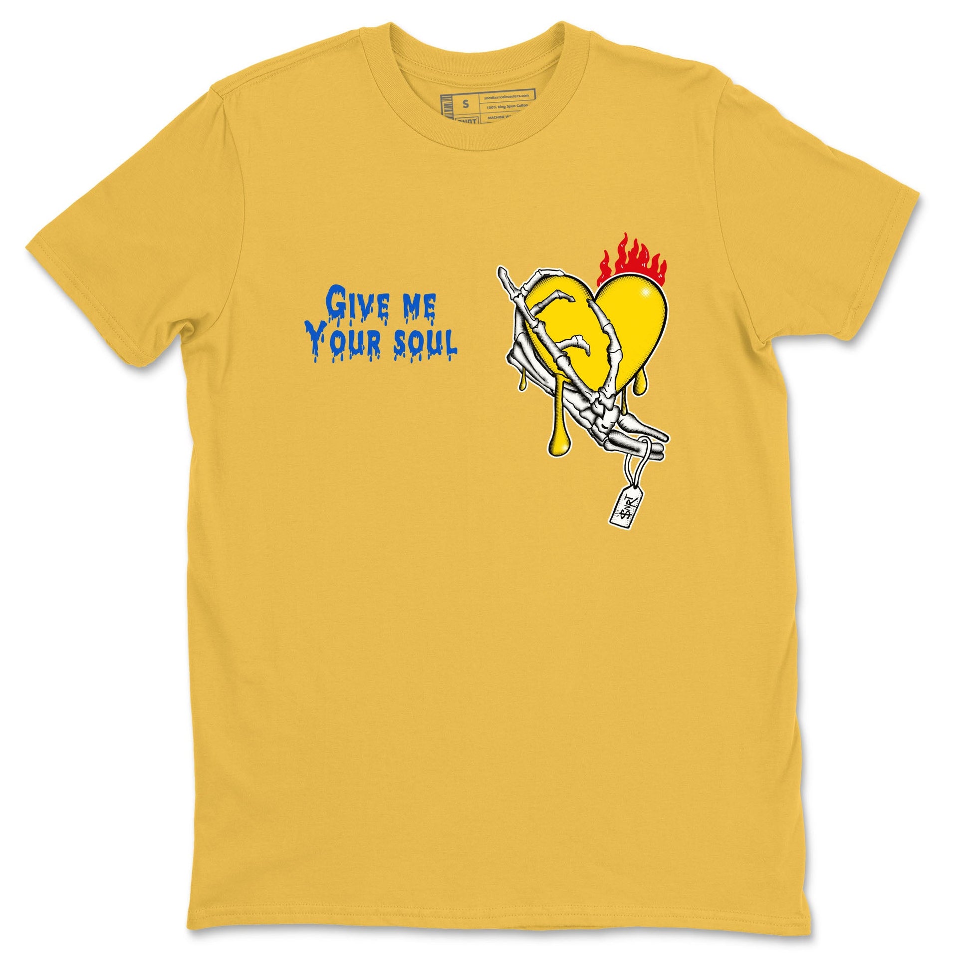 1s Travis Scott Canary shirts to match jordans Give Me Your Soul unique Halloween sneaker tee Air Jordan 1 Travis Scott Canary SNRT Sneaker Release Tees unisex cotton Daisy 2 crew neck shirts