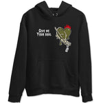 1s Travis Scott Medium Olive shirts to match jordans Give Me Your Soul unique Halloween sneaker tee Air Jordan 1 Travis Scott Medium Olive SNRT Sneaker Release Tees unisex cotton Black 2 crew neck shirts