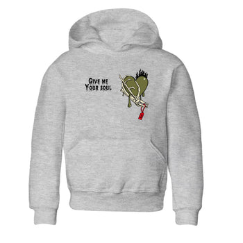 1s Travis Scott Medium Olive shirts to match jordans Give Me Your Soul unique Halloween sneaker tee Air Jordan 1 Travis Scott Medium Olive SNRT Sneaker Release Tees Youth Baby Heather Grey 2 crew neck shirts
