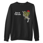 1s Travis Scott Medium Olive shirts to match jordans Give Me Your Soul unique Halloween sneaker tee Air Jordan 1 Travis Scott Medium Olive SNRT Sneaker Release Tees unisex cotton Black 2 crew neck shirts