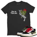 1s Travis Scott Olive shirts to match jordans Give Me Your Soul unique Halloween sneaker tee Air Jordan 1 Travis Scott Olive SNRT Sneaker Release Tees unisex cotton Black 1 crew neck shirts