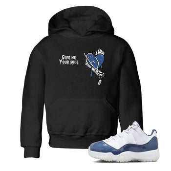 11s Diffused Blue shirts to match jordans Give Me Your Soul unique Halloween sneaker tee Air Jordan 11 Diffused Blue SNRT Sneaker Release Tees Youth Baby Black 1 crew neck shirts