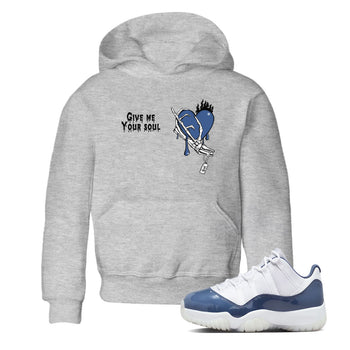 11s Diffused Blue shirts to match jordans Give Me Your Soul unique Halloween sneaker tee Air Jordan 11 Diffused Blue SNRT Sneaker Release Tees Youth Baby Heather Grey 1 crew neck shirts