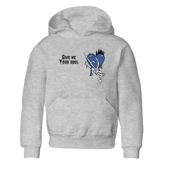 11s Diffused Blue shirts to match jordans Give Me Your Soul unique Halloween sneaker tee Air Jordan 11 Diffused Blue SNRT Sneaker Release Tees Youth Baby Heather Grey 2 crew neck shirts