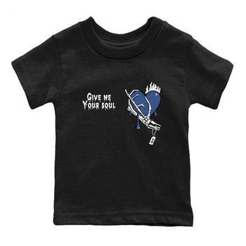 11s Diffused Blue shirts to match jordans Give Me Your Soul unique Halloween sneaker tee Air Jordan 11 Diffused Blue SNRT Sneaker Release Tees Youth Baby Black 2 crew neck shirts