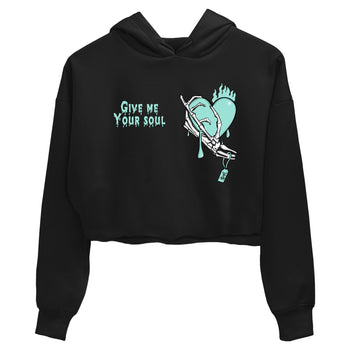 Give Me Your Soul womens crop tee made to vibe with the Air Jordan 11 Igloo sneakers — the perfect match in Black 2.