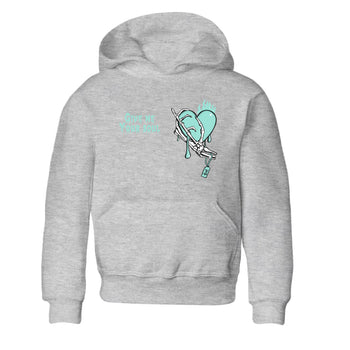 Give Me Your Soul baby and kids t-shirt crafted for little sneakerheads to shine with the Air Jordan 11 Igloo sneakers, displayed in Heather Grey 2.