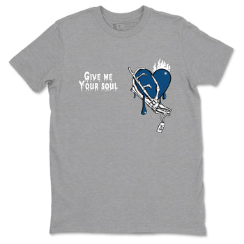 Sneaker match tees – Sneaker Tees To Match Air Jordan 12 French Blue Shoes – Give Me Your Soul Tee Heather Grey 2