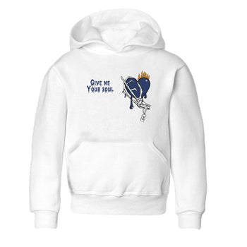 13s Midnight Navy shirts to match jordans Give Me Your Soul unique Halloween sneaker tee Air Jordan 13 Midnight Navy SNRT Sneaker Release Tees Youth Baby White 2 crew neck shirts