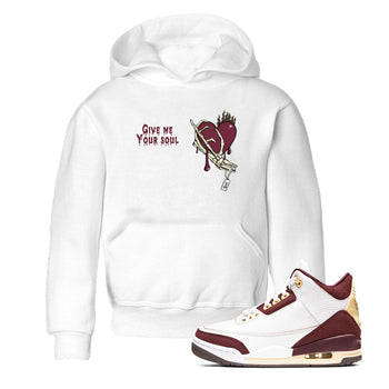 3s A Ma Maniere x Burgundy Crush shirts to match jordans Give Me Your Soul unique Halloween sneaker tee Air Jordan 3 A Ma Maniere x Burgundy Crush SNRT Sneaker Release Tees Youth Baby White 1 crew neck shirts