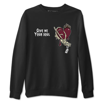 3s A Ma Maniere x Burgundy Crush shirts to match jordans Give Me Your Soul unique Halloween sneaker tee Air Jordan 3 A Ma Maniere x Burgundy Crush SNRT Sneaker Release Tees unisex cotton Black 2 crew neck shirts
