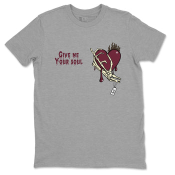 3s A Ma Maniere x Burgundy Crush shirts to match jordans Give Me Your Soul unique Halloween sneaker tee Air Jordan 3 A Ma Maniere x Burgundy Crush SNRT Sneaker Release Tees unisex cotton Heather Grey 2 crew neck shirts