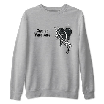 Air Jordan 3 Black Cat shirts to match jordans Give Me Your Soul sneaker match tees Jordan 3 Retro Black Cat best t shirts to wear with jordans SNRT Sneaker Tees unisex cotton Heather Grey 2 shirts