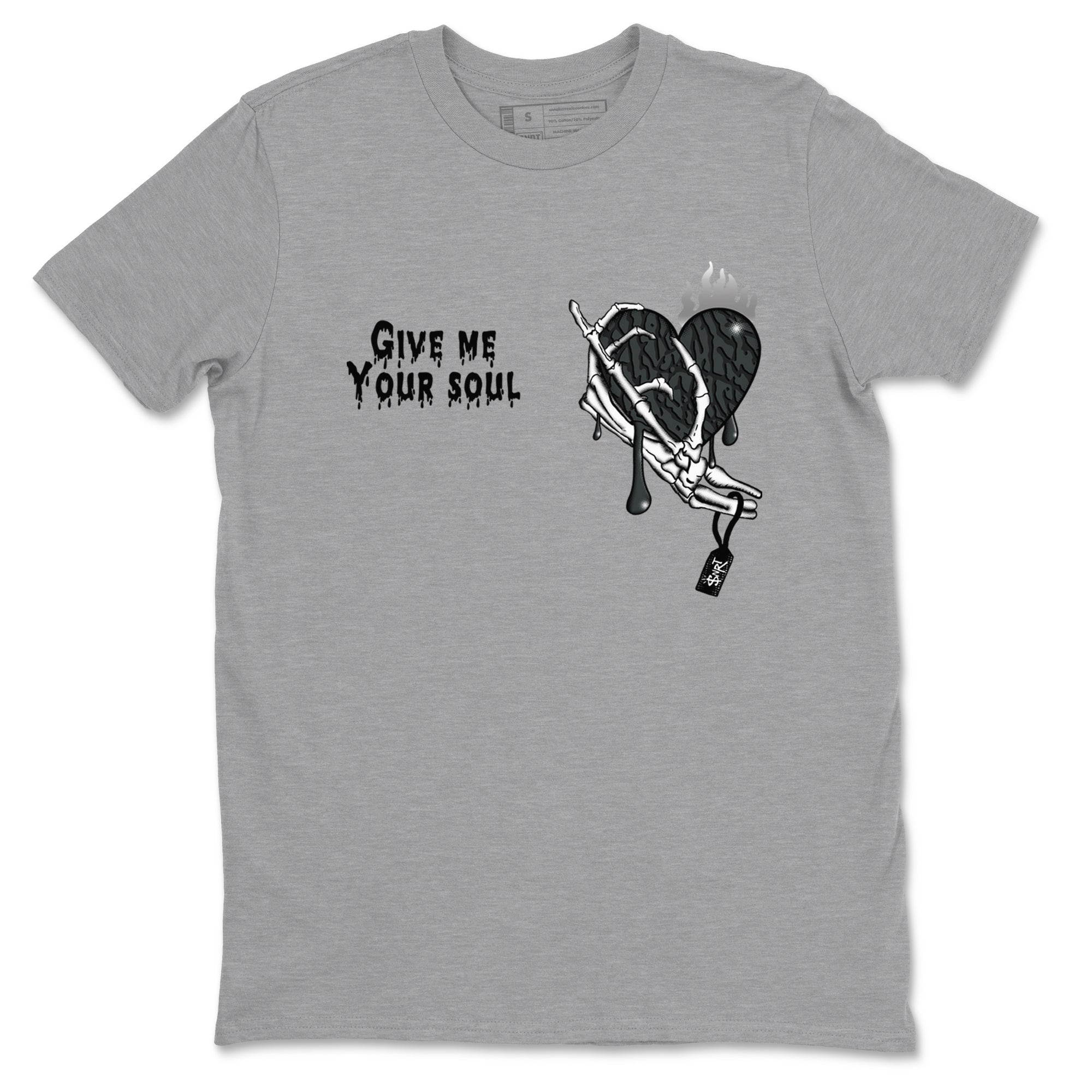 Air Jordan 3 Black Cat shirts to match jordans Give Me Your Soul sneaker match tees Jordan 3 Retro Black Cat best t shirts to wear with jordans SNRT Sneaker Tees unisex cotton Heather Grey 2 shirts