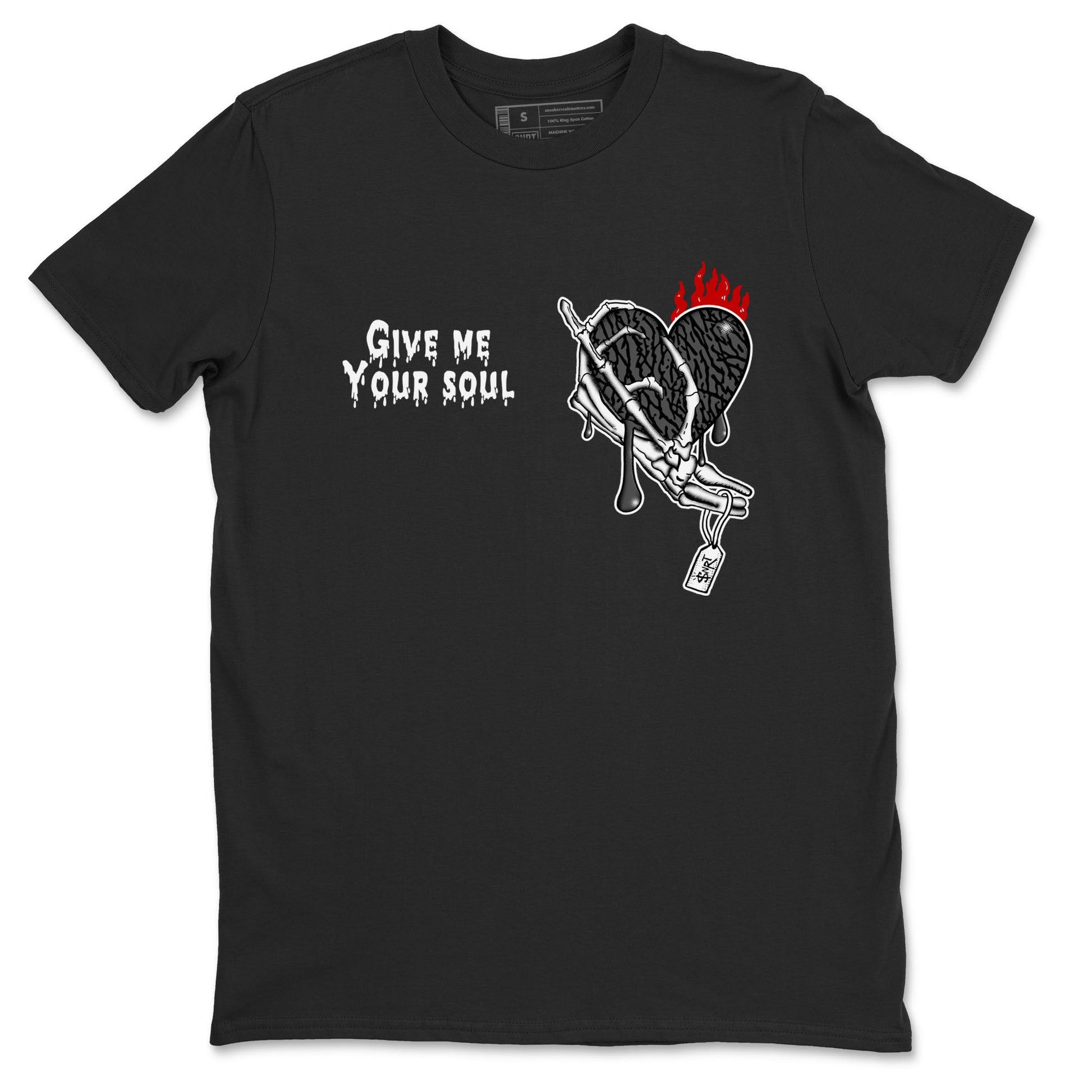 3s Cement Grey shirts to match jordans Give Me Your Soul unique Halloween sneaker tee Air Jordan 3 Cement Grey SNRT Sneaker Release Tees unisex cotton Black 2 crew neck shirts