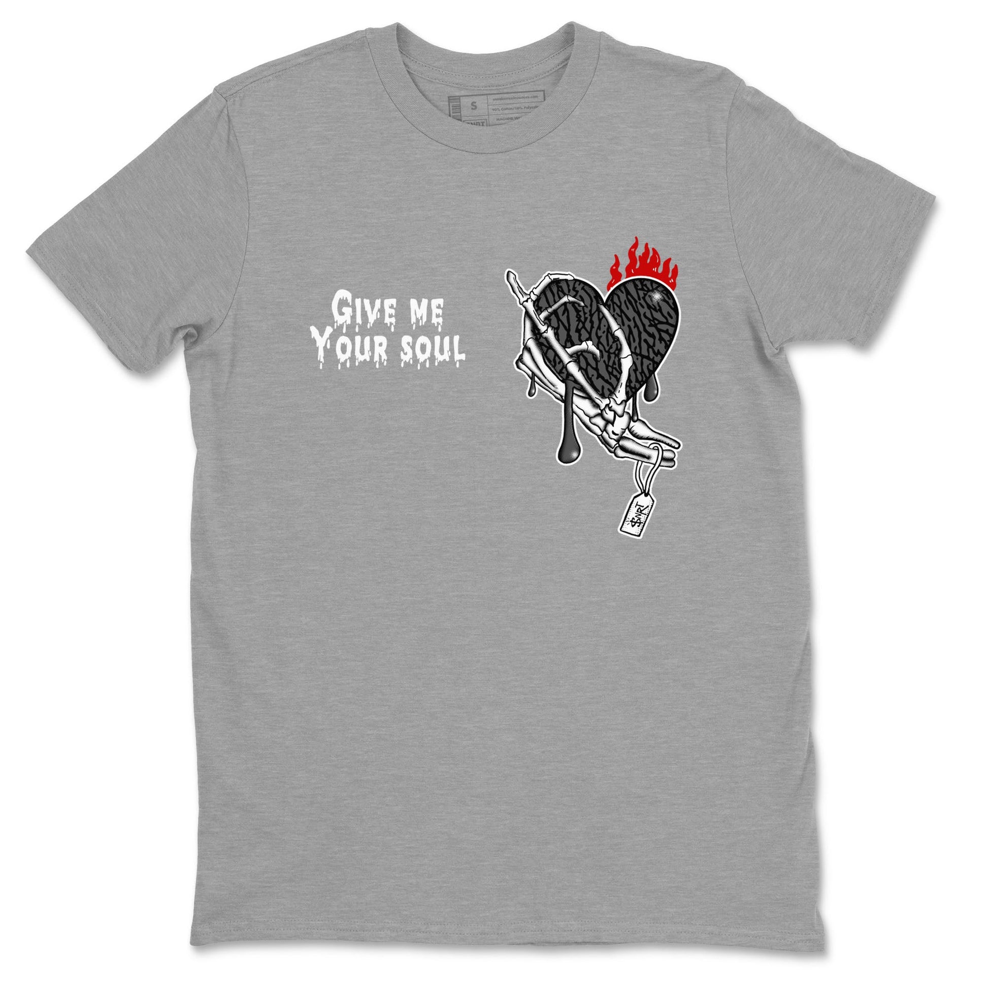 3s Cement Grey shirts to match jordans Give Me Your Soul unique Halloween sneaker tee Air Jordan 3 Cement Grey SNRT Sneaker Release Tees unisex cotton Heather Grey 2 crew neck shirts