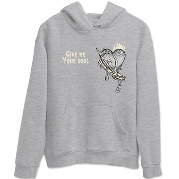 3s Sail and Cement Grey shirts to match jordans Give Me Your Soul sneaker match tees Air Jordan 3 Retro Sail and Cement Grey match shoes to clothes SNRT Sneaker Tees unisex cotton Heather Grey 2 shirts