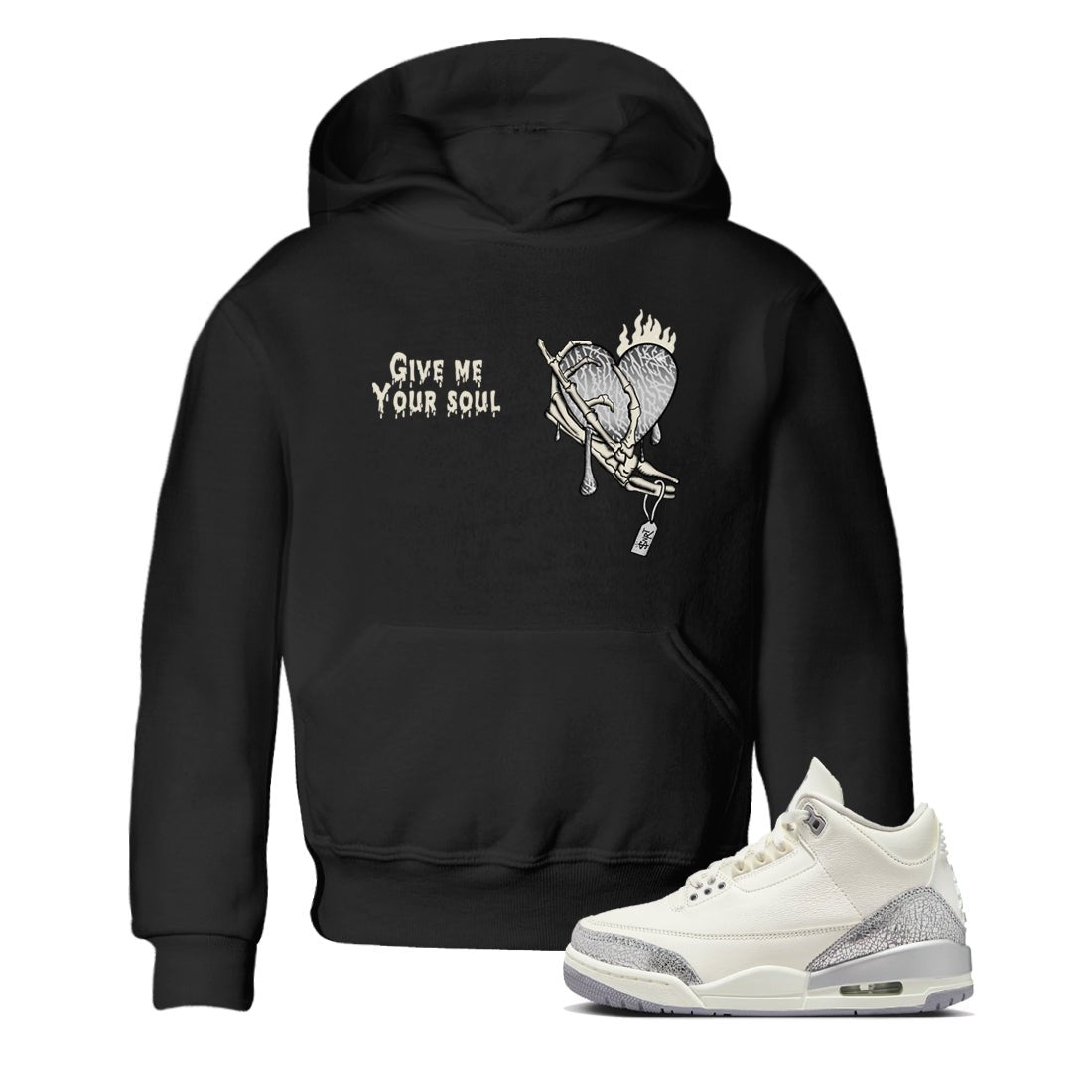 3s Sail and Cement Grey shirts to match jordans Give Me Your Soul sneaker match tees Air Jordan 3 Retro Sail and Cement Grey match shoes to clothes SNRT Sneaker Tees Youth Baby Black 1 tee