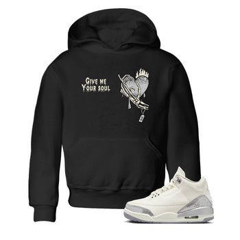 3s Sail and Cement Grey shirts to match jordans Give Me Your Soul sneaker match tees Air Jordan 3 Retro Sail and Cement Grey match shoes to clothes SNRT Sneaker Tees Youth Baby Black 1 tee
