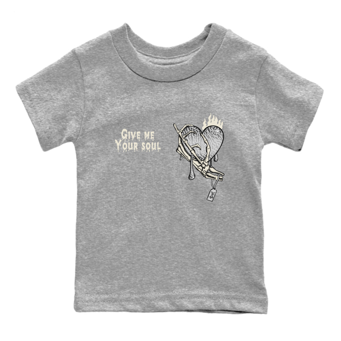 3s Sail and Cement Grey shirts to match jordans Give Me Your Soul sneaker match tees Air Jordan 3 Retro Sail and Cement Grey match shoes to clothes SNRT Sneaker Tees Youth Baby Heather Grey 2 tee
