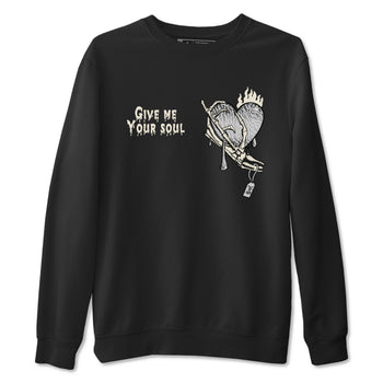 3s Sail and Cement Grey shirts to match jordans Give Me Your Soul sneaker match tees Air Jordan 3 Retro Sail and Cement Grey match shoes to clothes SNRT Sneaker Tees unisex cotton Black 2 shirts