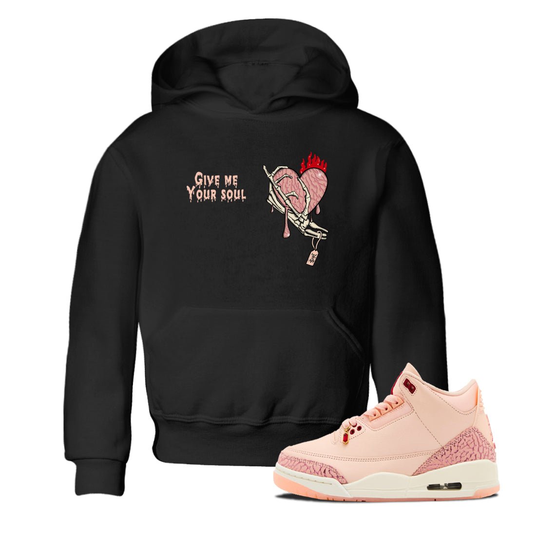 3s Valentines Day shirts to match jordans Give Me Your Soul best t shirts to wear with jordans Air Jordan 3 Valentines Day match shoes to clothes SNRT Sneaker Tees Youth Baby Black 1 tee