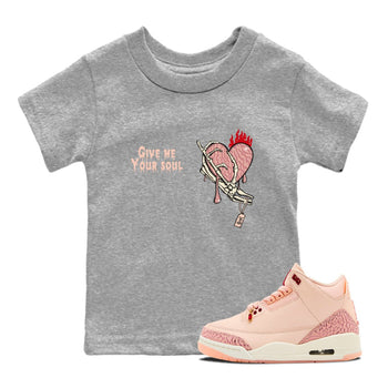 3s Valentines Day shirts to match jordans Give Me Your Soul best t shirts to wear with jordans Air Jordan 3 Valentines Day match shoes to clothes SNRT Sneaker Tees Youth Baby Heather Grey 1 tee