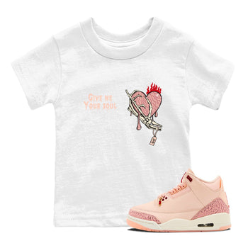 3s Valentines Day shirts to match jordans Give Me Your Soul best t shirts to wear with jordans Air Jordan 3 Valentines Day match shoes to clothes SNRT Sneaker Tees Youth Baby White 1 tee