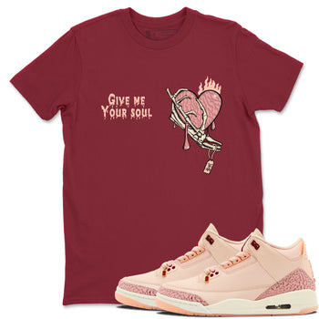 3s Valentines Day shirts to match jordans Give Me Your Soul best t shirts to wear with jordans Air Jordan 3 Valentines Day match shoes to clothes SNRT Sneaker Tees unisex cotton Cardinal 1 shirts