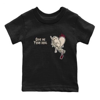4s A Ma Maniere x Fossil Stone shirts to match jordans Give Me Your Soul unique Halloween sneaker tee 4s A Ma Maniere x Fossil Stone match shoes to clothes SNRT Sneaker Tees Youth Baby Black 2 tee