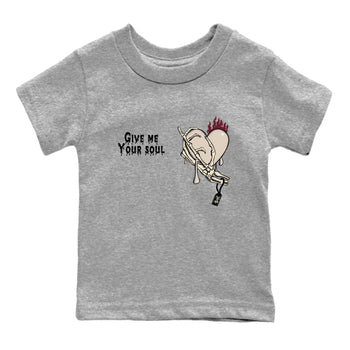 4s A Ma Maniere x Fossil Stone shirts to match jordans Give Me Your Soul unique Halloween sneaker tee 4s A Ma Maniere x Fossil Stone match shoes to clothes SNRT Sneaker Tees Youth Baby Heather Grey 2 tee