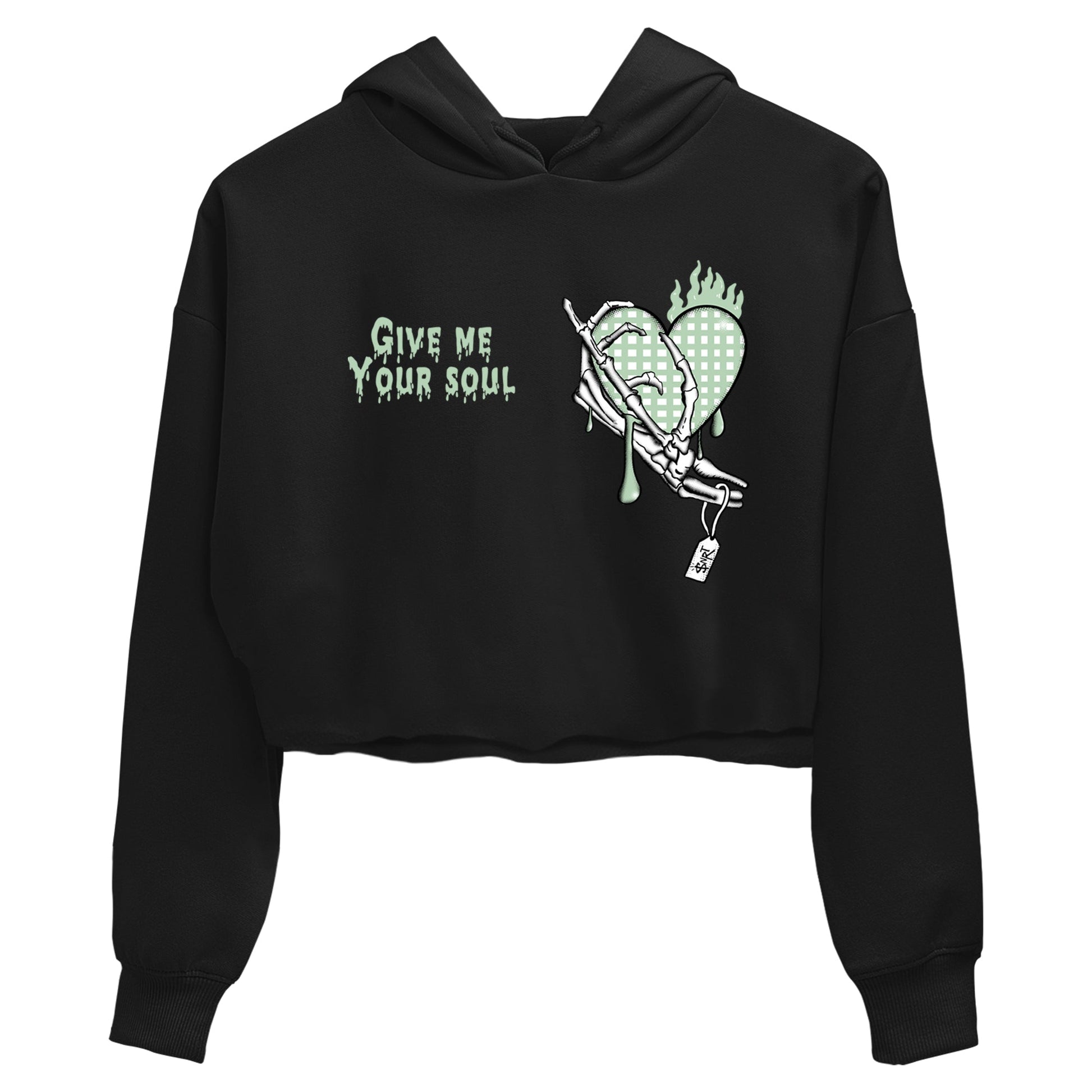 4s Abundance shirts to match jordans Give Me Your Soul sneaker match tees Air Jordan 4 Seafoam match shoes to clothes SNRT Sneaker Tees unisex cotton Black 2 crop tee