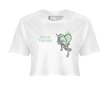 4s Abundance shirts to match jordans Give Me Your Soul sneaker match tees Air Jordan 4 Seafoam match shoes to clothes SNRT Sneaker Tees unisex cotton White 2 crop tee