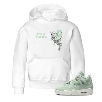 4s Abundance shirts to match jordans Give Me Your Soul sneaker match tees Air Jordan 4 Seafoam match shoes to clothes SNRT Sneaker Tees Youth Baby White 1 tee