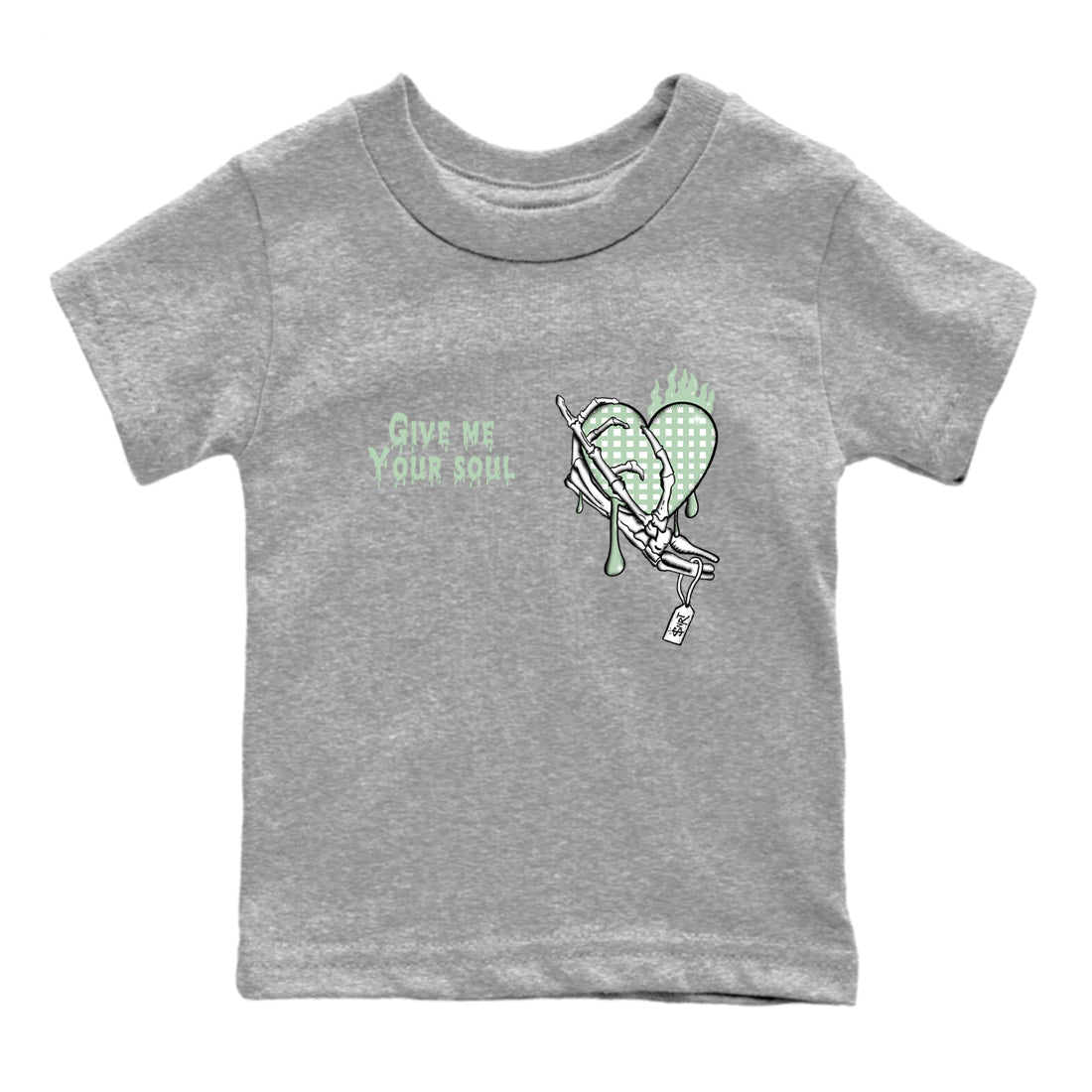 4s Abundance shirts to match jordans Give Me Your Soul sneaker match tees Air Jordan 4 Seafoam match shoes to clothes SNRT Sneaker Tees Youth Baby Heather Grey 2 tee
