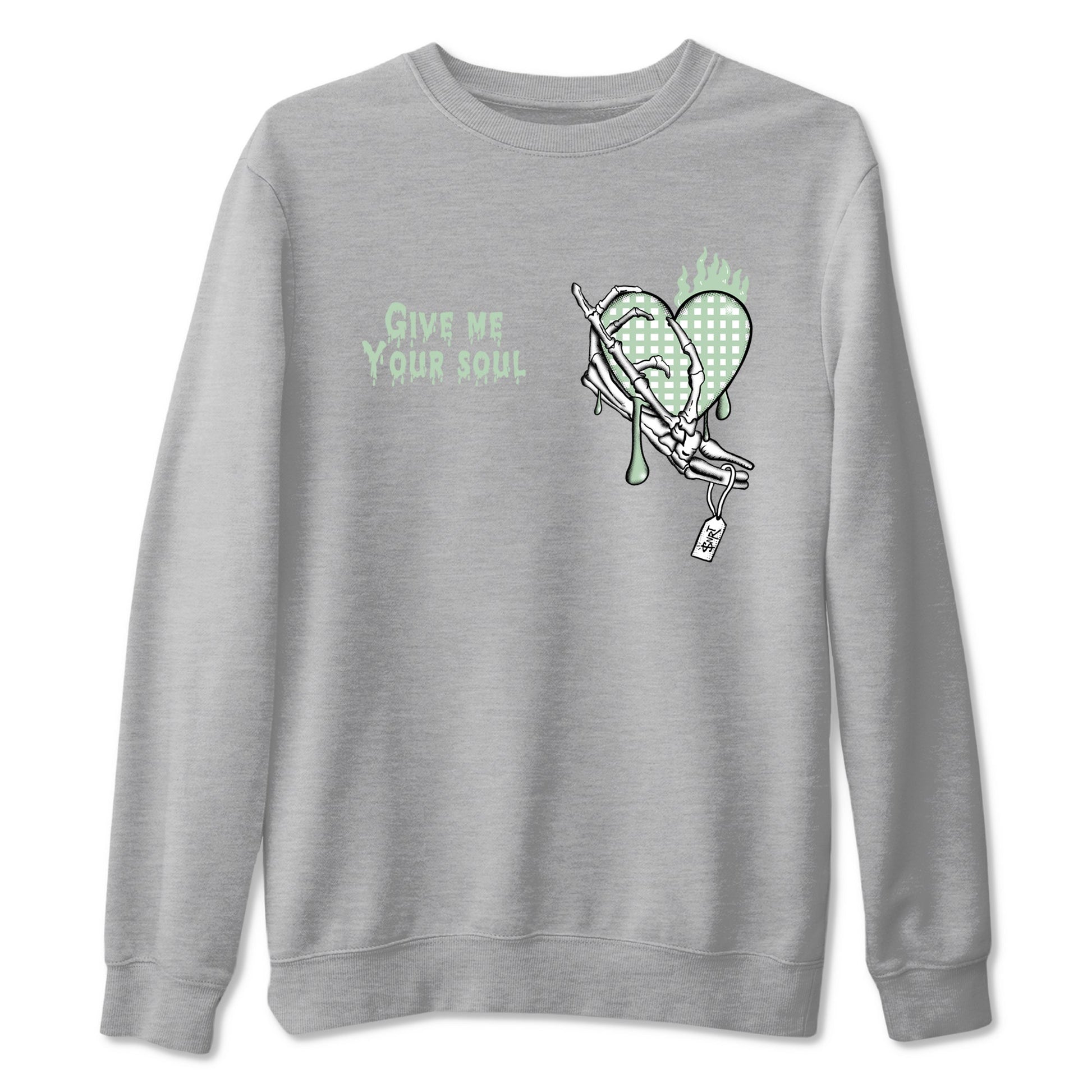 4s Abundance shirts to match jordans Give Me Your Soul sneaker match tees Air Jordan 4 Seafoam match shoes to clothes SNRT Sneaker Tees unisex cotton Heather Grey 2 shirts