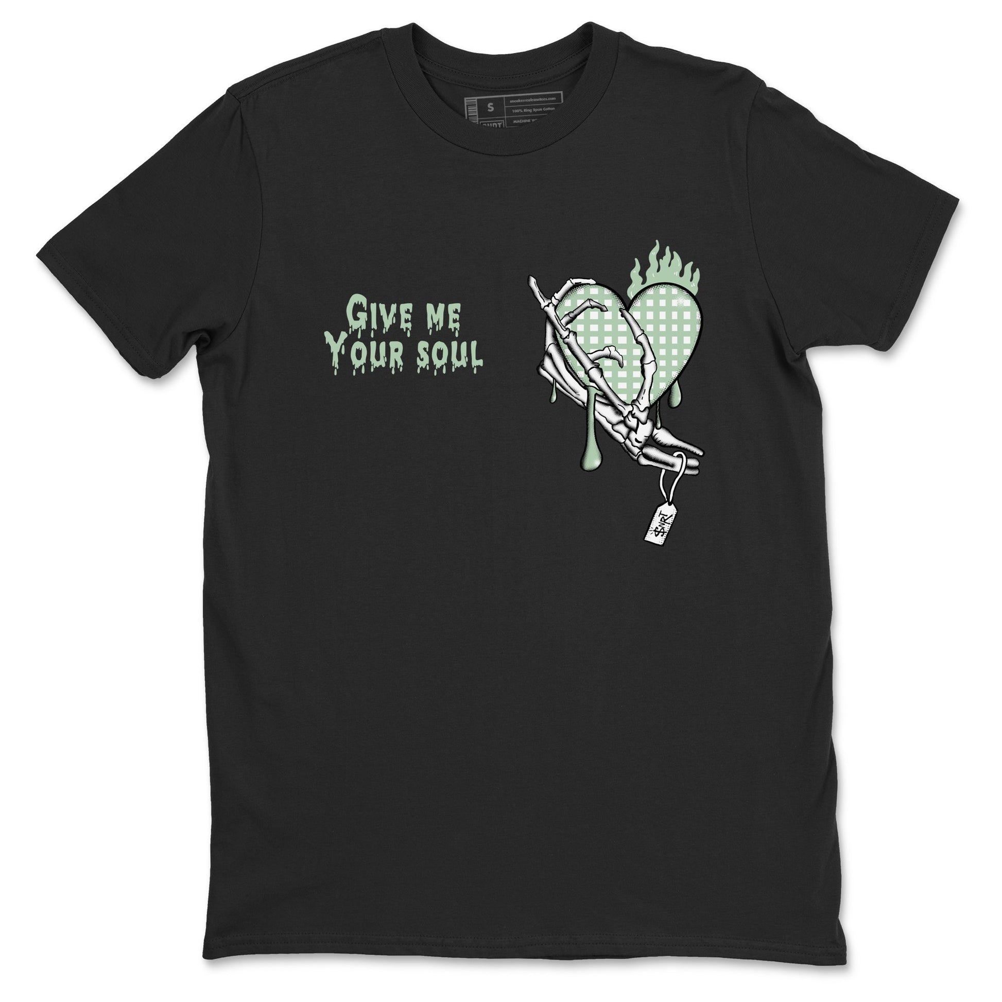4s Abundance shirts to match jordans Give Me Your Soul sneaker match tees Air Jordan 4 Seafoam match shoes to clothes SNRT Sneaker Tees unisex cotton Black 2 shirts