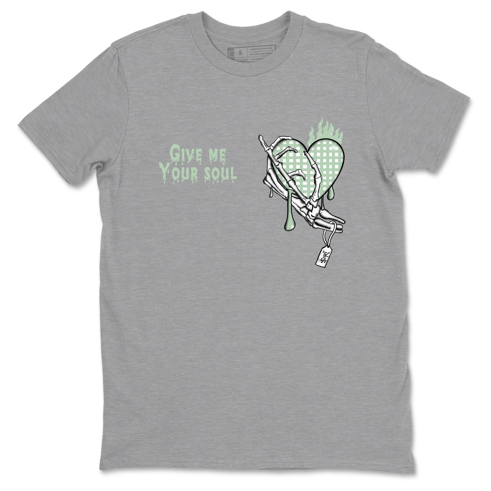 4s Abundance shirts to match jordans Give Me Your Soul sneaker match tees Air Jordan 4 Seafoam match shoes to clothes SNRT Sneaker Tees unisex cotton Heather Grey 2 shirts