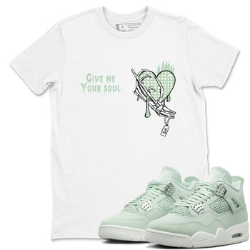 4s Abundance shirts to match jordans Give Me Your Soul sneaker match tees Air Jordan 4 Seafoam match shoes to clothes SNRT Sneaker Tees unisex cotton White 1 shirts