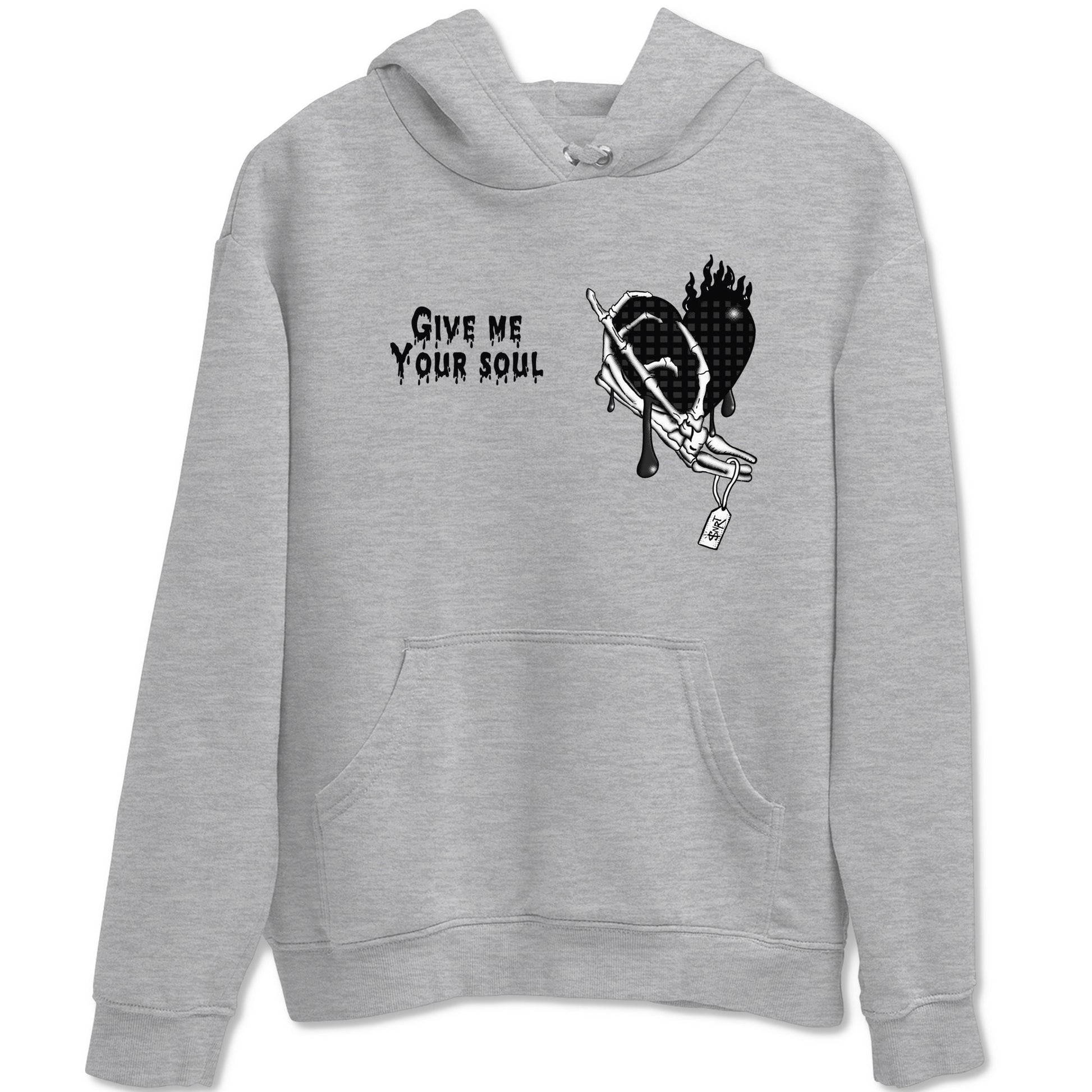 4s Black Cat shirts to match jordans Give Me Your Soul sneaker match tees Air Jordan 4 Black Cat match shoes to clothes SNRT Sneaker Tees unisex cotton Heather Grey 2 shirts