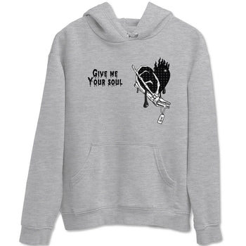 4s Black Cat shirts to match jordans Give Me Your Soul sneaker match tees Air Jordan 4 Black Cat match shoes to clothes SNRT Sneaker Tees unisex cotton Heather Grey 2 shirts
