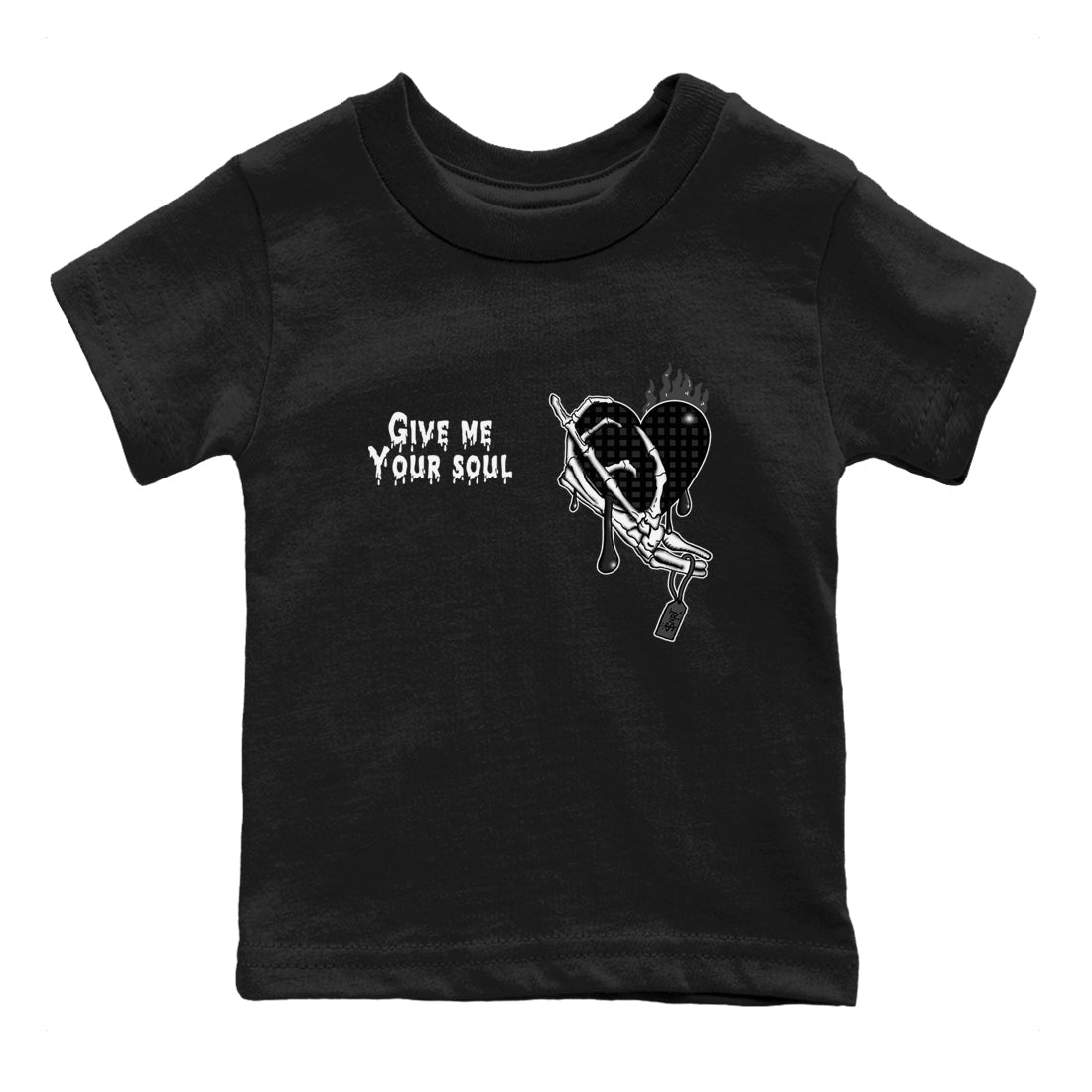 4s Black Cat shirts to match jordans Give Me Your Soul sneaker match tees Air Jordan 4 Black Cat match shoes to clothes SNRT Sneaker Tees Youth Baby Black 2 tee