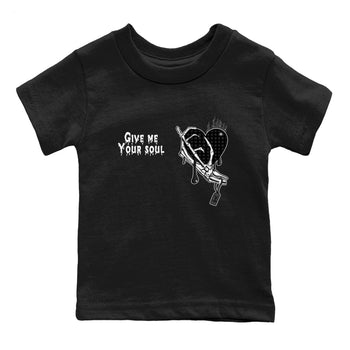 4s Black Cat shirts to match jordans Give Me Your Soul sneaker match tees Air Jordan 4 Black Cat match shoes to clothes SNRT Sneaker Tees Youth Baby Black 2 tee