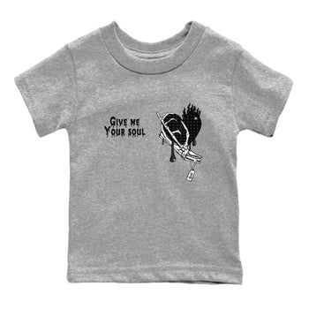 4s Black Cat shirts to match jordans Give Me Your Soul sneaker match tees Air Jordan 4 Black Cat match shoes to clothes SNRT Sneaker Tees Youth Baby Heather Grey 2 tee