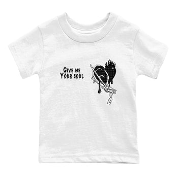 4s Black Cat shirts to match jordans Give Me Your Soul sneaker match tees Air Jordan 4 Black Cat match shoes to clothes SNRT Sneaker Tees Youth Baby White 2 tee
