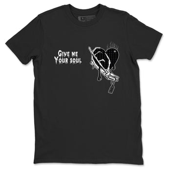 4s Black Cat shirts to match jordans Give Me Your Soul sneaker match tees Air Jordan 4 Black Cat match shoes to clothes SNRT Sneaker Tees unisex cotton Black 2 shirts